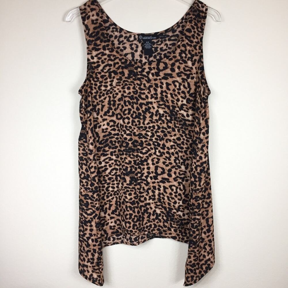Signature Studio | Leopard Print Top | Sz S